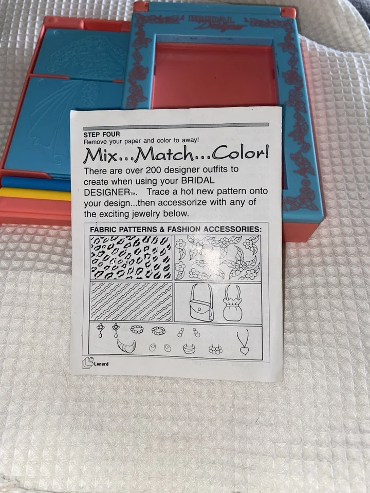 Vintage Bridal Designer Lanar 1992 Sketching Drawing Plates Travel - Image 4 of 4