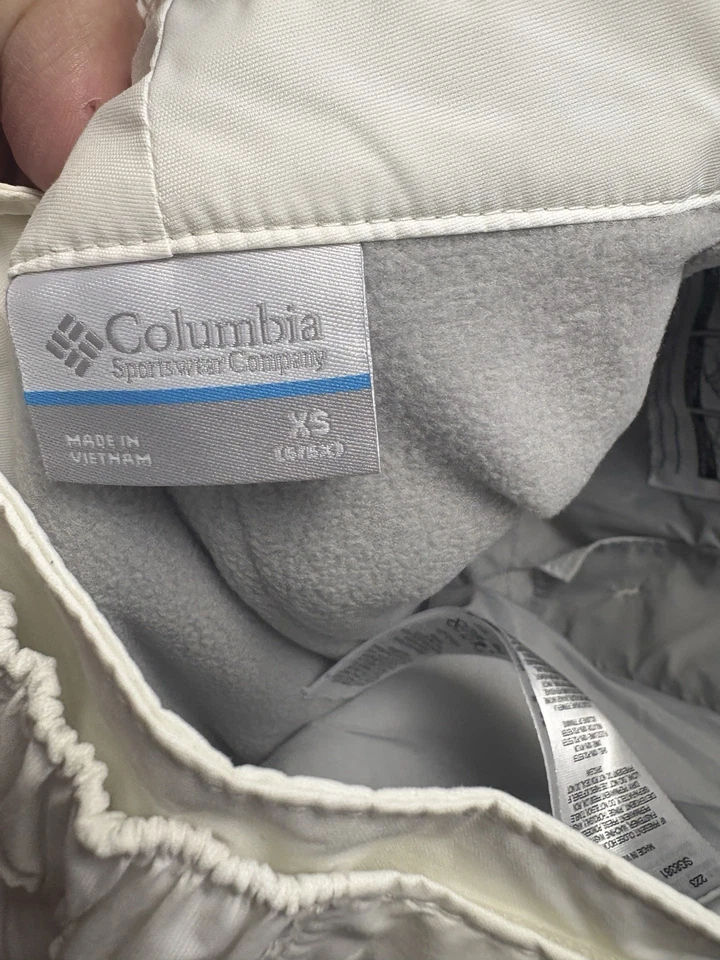 Pantalones de esquí para nieve blancos Columbia Kids BLANCO talla mediana Foto 3 de 3