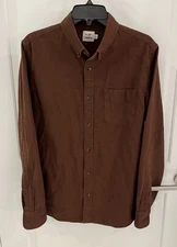 Flint And Tinder Shirt Mens Medium Brown Button Up Stretch Huckberry Outdoors