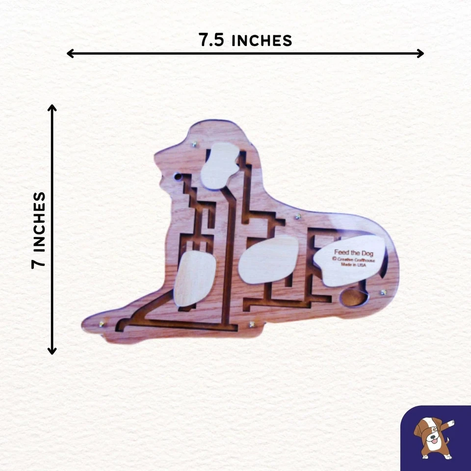 Feed the Dog Maze | Rompecabezas de madera hecho a mano Foto 3 de 4