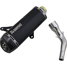 AKRAPOVIC 1811-3941 S-VE3SO9-HRSSBL Stainless Steel Slip-On Line Scooter