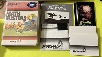 Math Busters Commodore 64 Spinnaker - Complete - Tested Works Great!