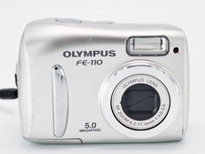 Olympus FE-110 5.0MP Digital Camera - Silver - Tested Working