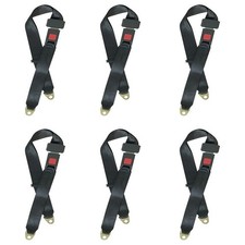248 Pack Universal Truck Car Lap Seat Belts 2 Point Adjustable Single Seat Lap