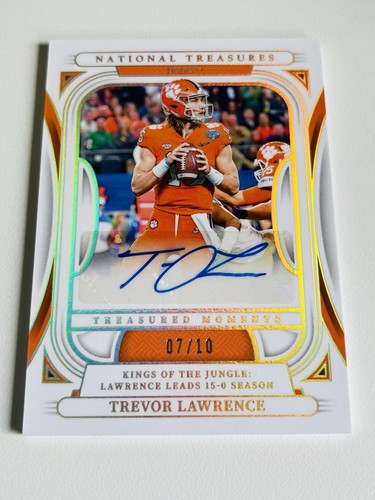 2025 National Treasures Collegiate Trevor Lawrence AUTO Gold /10 Clemson Jags