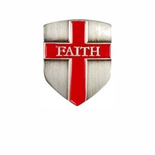 Shield of Faith Ephesians 6:16 Armor of God Christian Pins - Set of 2