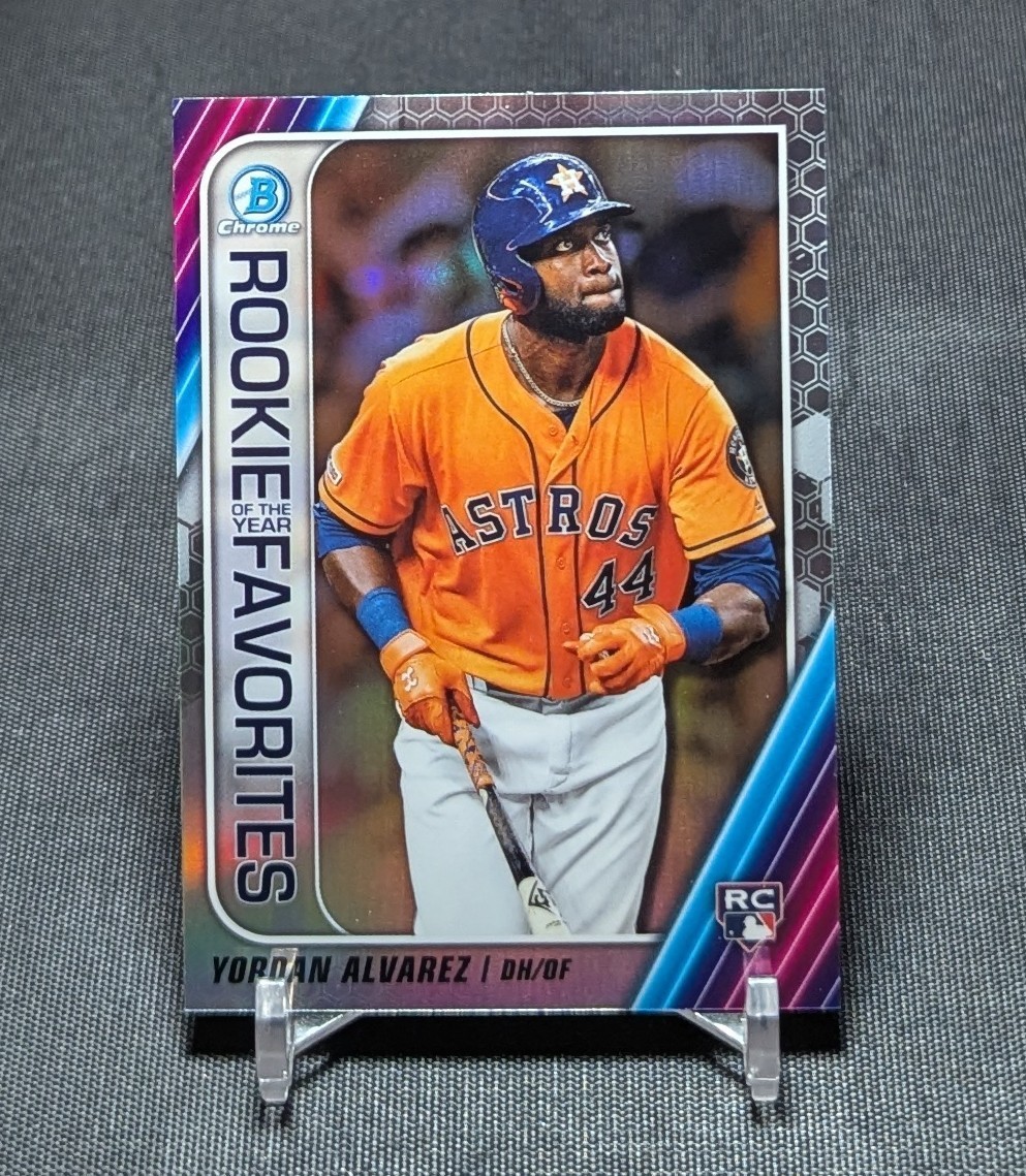 Yordan Alvarez Chrome Rookie Of The Year Favorites RC 2020 Bowman Card Astros