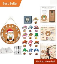 Charming Interchangeable Gnome Welcome Sign with -Round Storage Solution