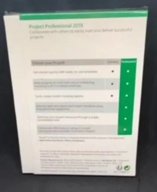 Microsoft Project Professional 2019 - Brand New Sealed - Physically Delivered - Image 2 of 2