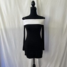 Fashion Nova Mia Off The Shoulder Mini Dress In Black Size Small NWT