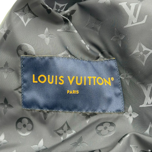 Louis Vuitton Men's Navy Polyester Leather Patch Fleece Blouson M Used - Bild 12 von 12