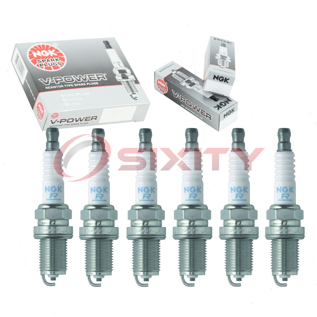 6 pc NGK 6962 BKR6E V-Power Spark Plugs for YX10YC XC10YC RC9YCC RC9YC RC9Y cj