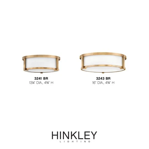 Hinkley Lighting 3241 Lowell 2 Light 13"W Flush Mount Drum - Chrome - Picture 5 of 12