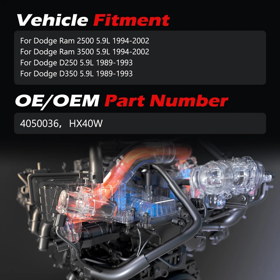 Upgrade Turbo 4050036 HX40W  For 1989-2002 T3 Flange Dodge Ram Cummins 5.9 600HP — 第 2/4 张图片