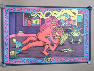 1972 "Easy Rider" Blacklight Headshop Poster by Joe Petagno