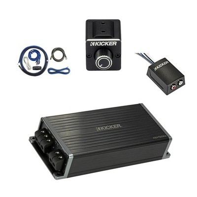 Kicker KEY5001 500W Mono Amplifier w/Kit, Dual Remote, Stereo Output Converter