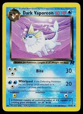 Pokemon Card Team Rocket Dark Vaporeon 45/82 Unlimited Uncommon