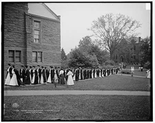 Seniors marching to chapel, Mt. Mount Holyoke College, South Hadley, Mass.