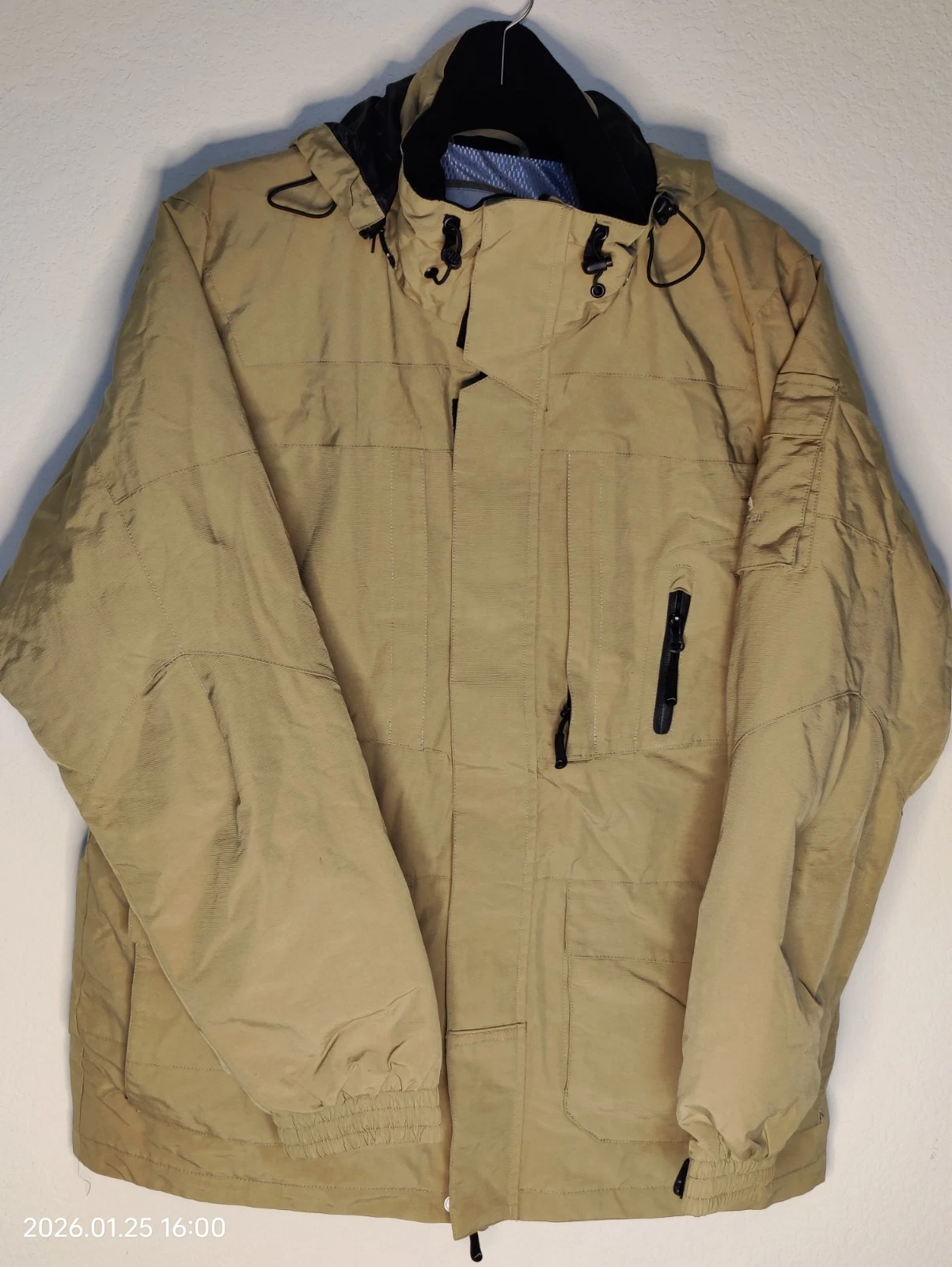 POLAR EDGE Men's Utility Jacket Ski Parka Full Zip Waterproof Snow Coat Size L