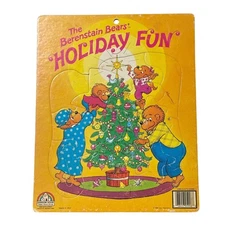 The Berenstain Bears Holiday Fun Puzzle 15 pc Random House 1988 USA Vintage