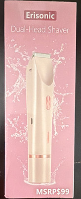 Erisonic Dual-Head Foil Shaver Women Bikini/Body Rechargeable Waterproof Pink