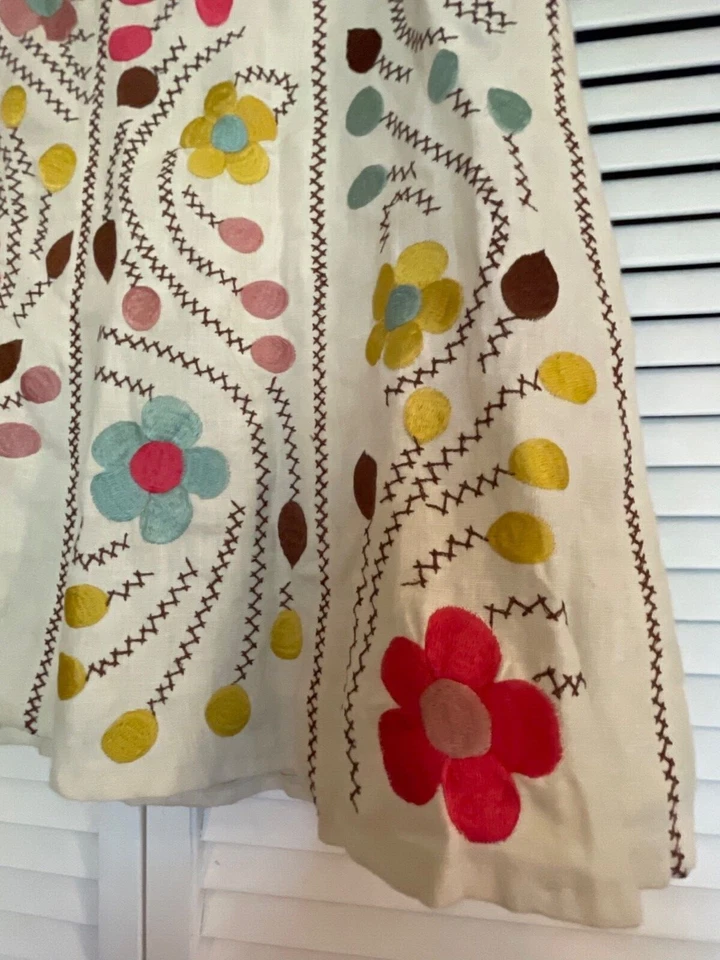 Conjunto de Blazer e Saia NANETTE LEPORE Feminino Pequeno Bronzeado e Floral ** Feito nos EUA ** - Imagem 4 de 4