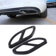 Gloss Black Rear Exhaust Pipe Cover Trums For Mercedes Benz GLC C E Class W205