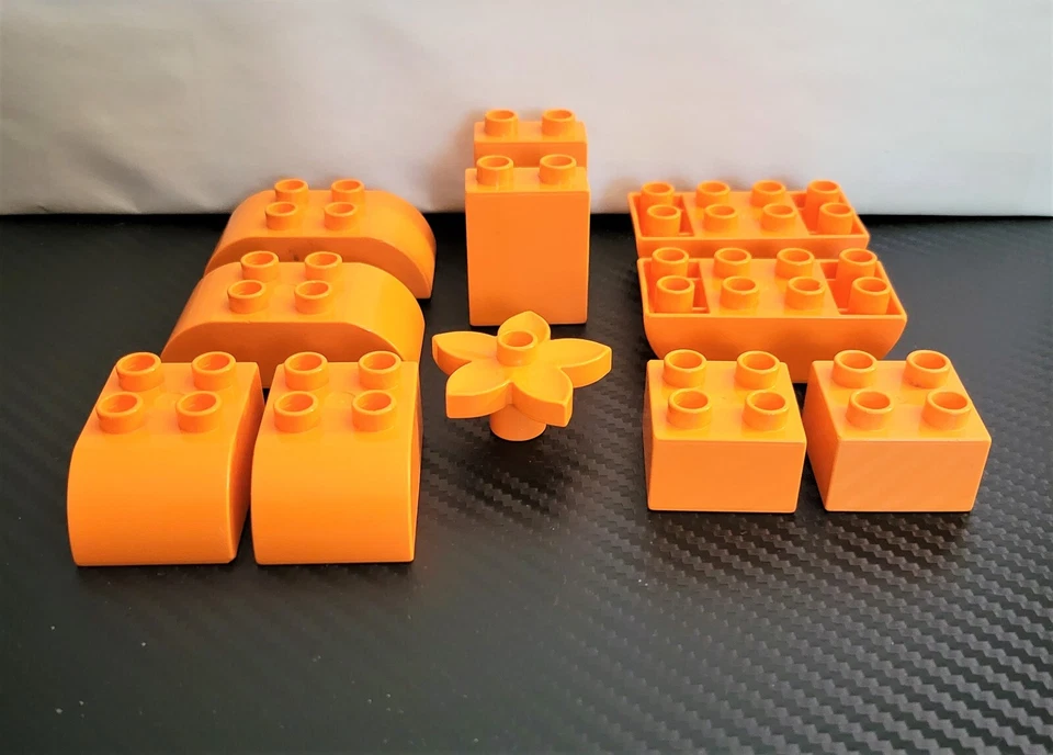 Lote de ladrillos naranjas a granel juguetes de construcción Lego Duplo Foto 2 de 4