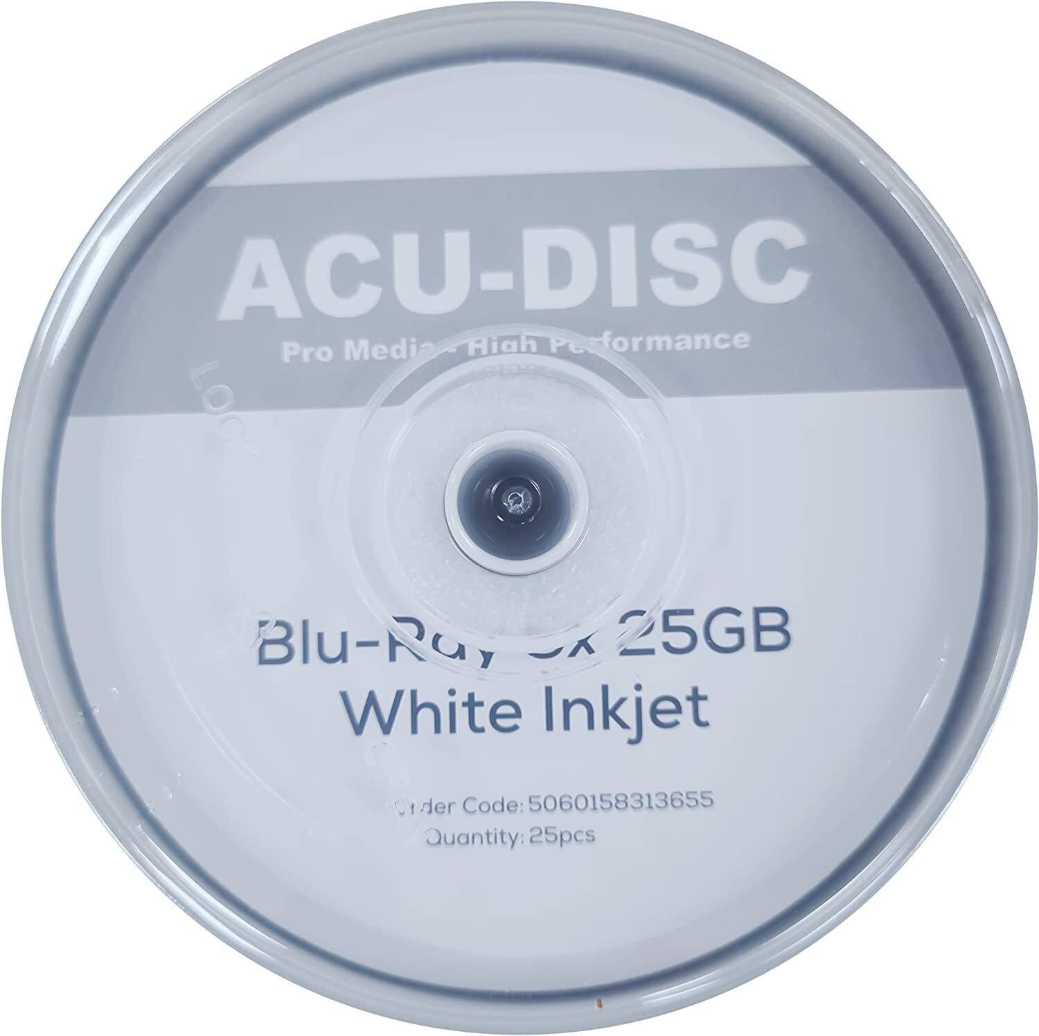 100x BDR ACUDISC BLURAY 6X SPEED WHITE INKJET PRINTABLE DISCS 25GB