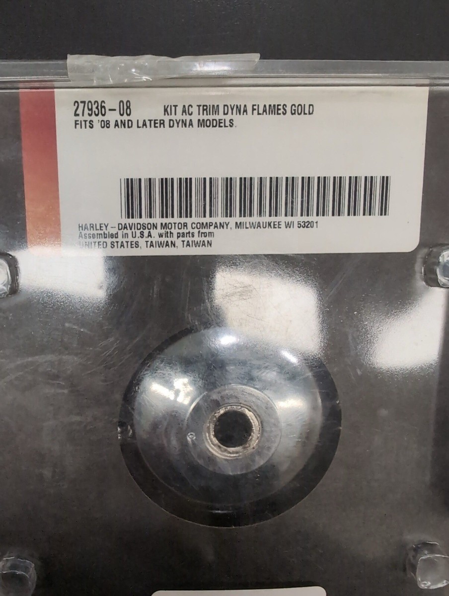 Harley-Davidson Dyna, Gold Flames Air Cleaner Trim 27936-08 | eBay