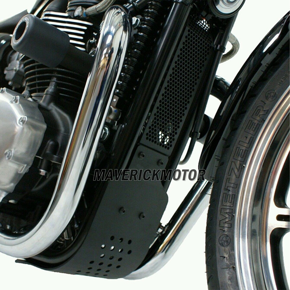 ZIEGER Oil Cooler Cover – Fits Triumph Speed Triple 1050, Clean Black, Brushed Stainless Steel (IBEX)