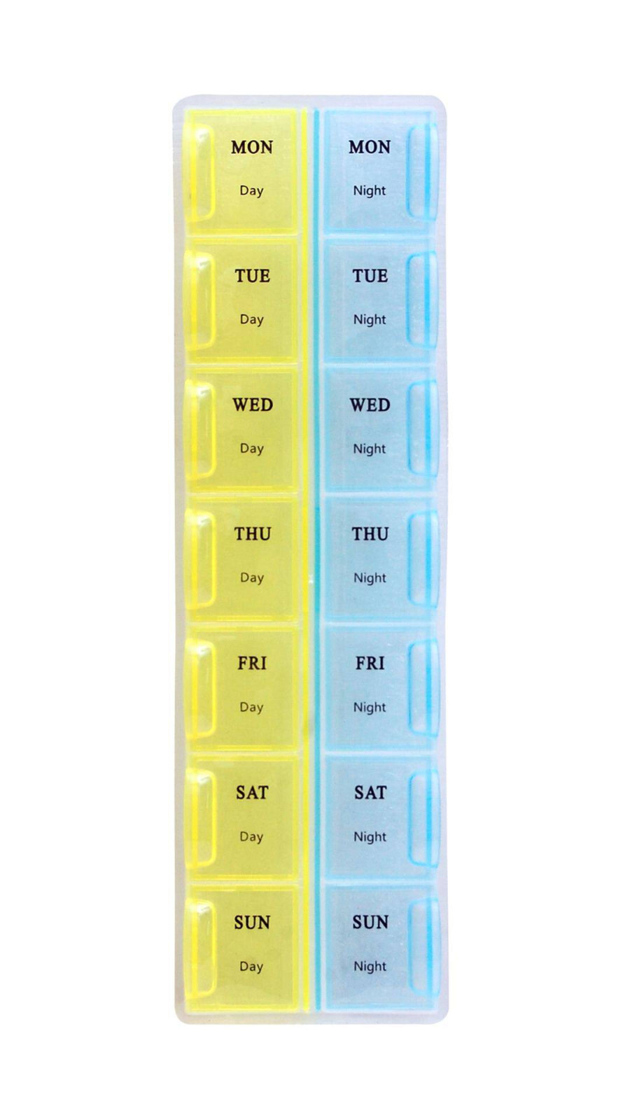 Organiser Pill Box 14 Compartments Pillbox Weekly 7 Days Medication eBay