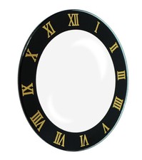 Minot | Vetro Dell'Orologio Minerale Curvo Rotondo | Bordo Nero Con Numeri