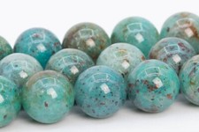 10MM Genuine Natural Light Green Chrysocolla Beads Grade A Round Loose Beads