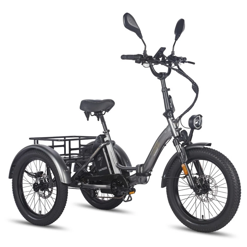 Fafrees Elektro Dreirad Cargo Trike 20 Zoll E-Bike 21AH 3 Räder Fahrrad Tricycle - Bild 2 von 4