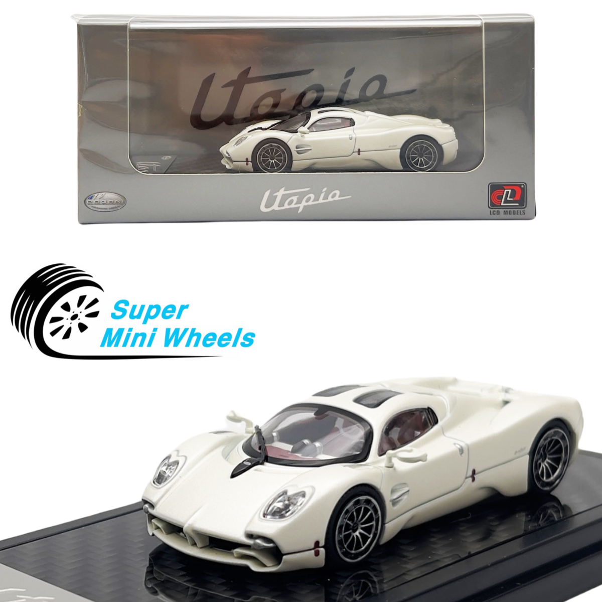 LCD Models 1:64 - Pagani Utopia Coupe White - Diecast Model | eBay