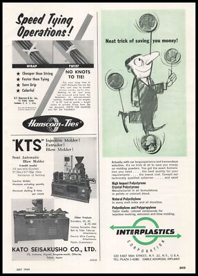 1959 Kato Seisakusho Co. Ltd Tokyo Japan KTS Injection Moulders Vintage Print Ad