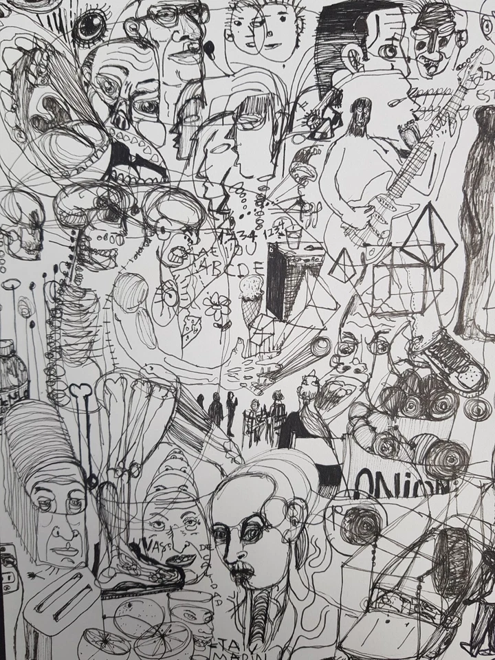 Gerardo GOMEZ Salvadorien encre sur papier ink on paper contreseing 23/30.5 cm - Photo 1/1