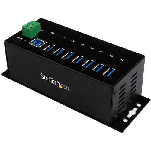 StarTech.com 7-Port USB 3.0 Hub - 5Gbps - Metal Industrial USB-A Hub with ESD