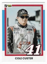 2022 Donruss Cole Custer NASCAR Racing Card Carolina Blue #166
