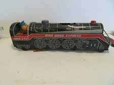 Vintage Battery Powered Modern Toys Japanese Tin Train Ding Dong Express NO WORK