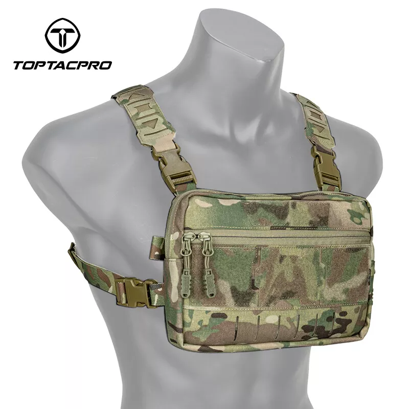 Tactical Chest Rig Bag, Unisex Reflective Back Design Front Chest Pack  Running Vest Bag With Adjustable Straps For Workout, Hiking, Travel |  Fruugo NZ