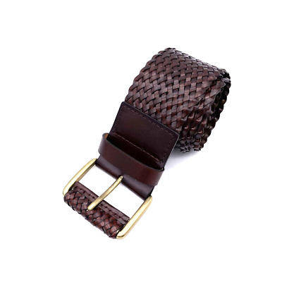 Braided Bonded Leather Belt Women display picture 1