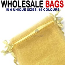 50-500Pcs Organza Gift Bags Wedding Party Favour Xmas Jewellery Candy Pouches