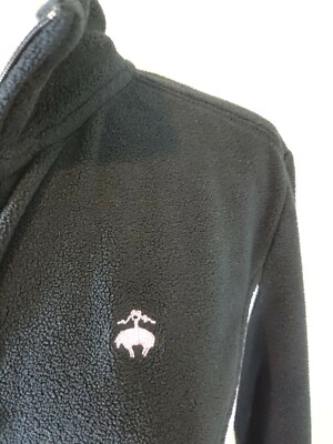 346 Brooks Brothers Womans Size Small 1/4 Zip Fleece Jacket Black