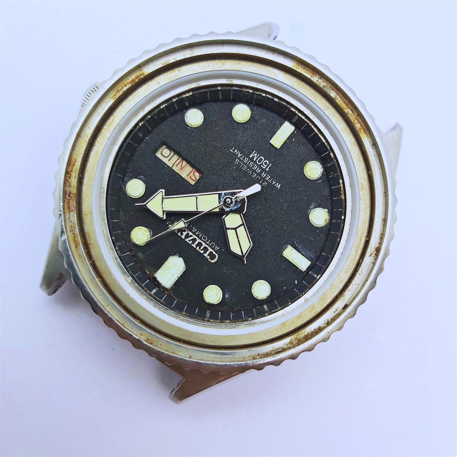 PROJECT FIX CITIZEN MENS 51-2273 SS AUTO DAY DATE 8100711 EU SHIP WATCH