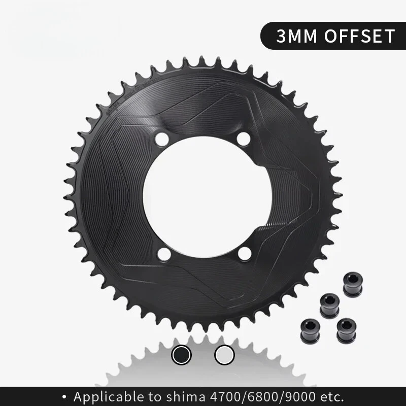 110BCD Bike Chainwheel 3mm Offset 40-58T Single Chain Ring for Shimano Monoplate - Image 3 of 4