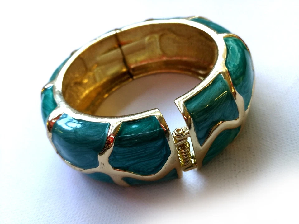 Rigid Bracelet Elegant Luxury Jewelry Woman Accessories Turquoise Dragon Skin - Image 2 of 4