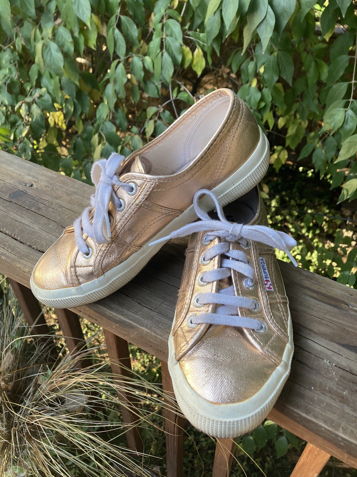 Superga Textured Metallic Sneakers Rose Gold size 7.5 - 8 Eu 38 | eBay