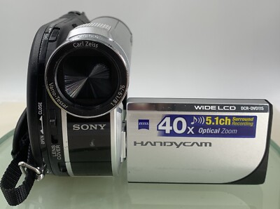 Sony Handycam DCR-DVD115E Handheld Mini DVD Camcorder Silver WITH